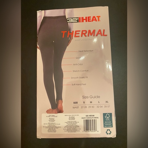 32 Degree Heat 2 Pack Thermal Base Later Pant Size Medium - Picture 2 of 5